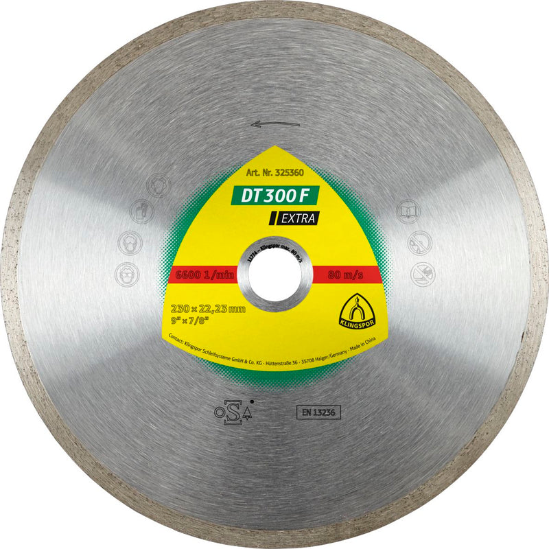 Diamond Blade (DT300F) Continuous Rim Tiles